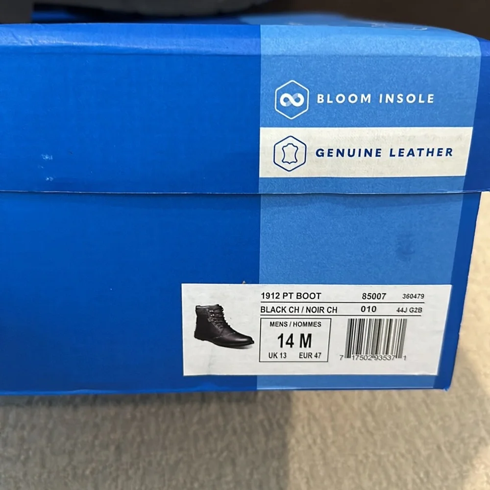 Men’s size 14 Nunn Bush black genuine leather boots. - Picture 4 of 5